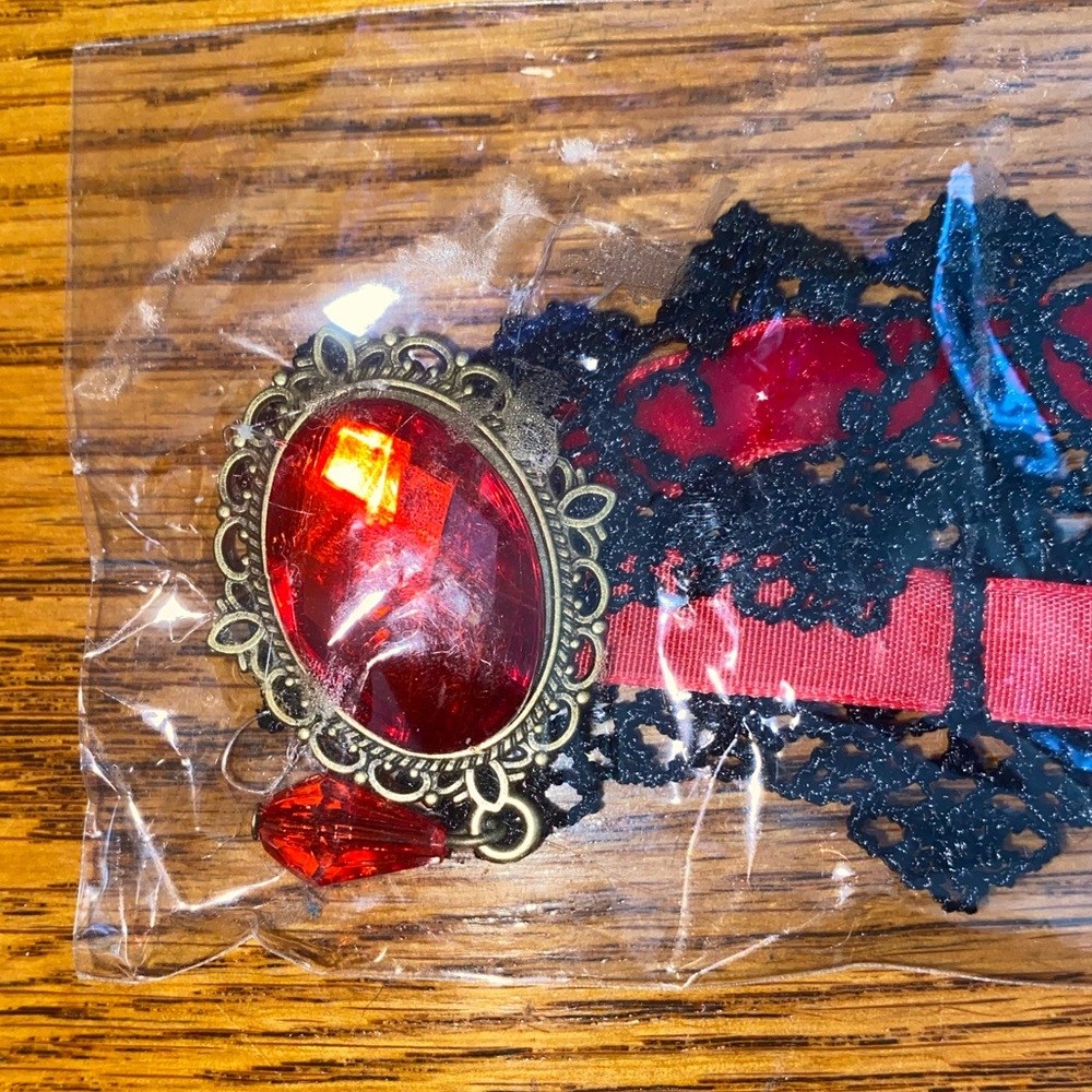 Red Ruby Choker Necklace